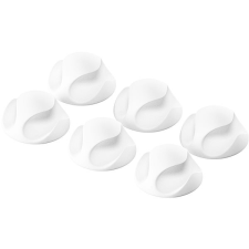 AlzaPower Cable Clips 6 pcs fehér kábel és adapter