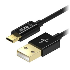 AlzaPower Core Micro USB 1m fekete kábel és adapter
