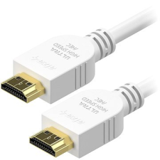AlzaPower Core Premium HDMI 2.1 High Speed 8K 1 m fehér kábel és adapter