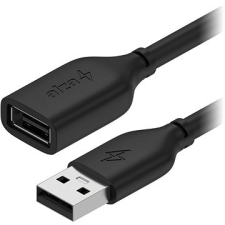 AlzaPower Core USB-A (M) to USB-A (F) 2.0, 2 m fekete kábel és adapter