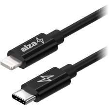 AlzaPower Core USB-C to Lightning MFi 2m, fekete kábel és adapter