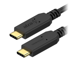 AlzaPower Core USB-C / USB-C 3.2 Gen 1, 5A, 100W, 1m fekete kábel és adapter