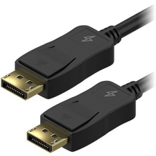 AlzaPower DisplayPort-ról (M) DisplayPort-ra (M) összekötő, 2m, fekete kábel és adapter