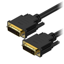 AlzaPower DVI-D Dual Link 3m fekete kábel és adapter