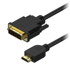 AlzaPower DVI-D to HDMI Single Link 3m fekete kábel és adapter