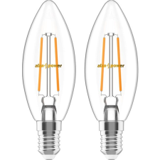 AlzaPower LED 6-55W, E14, 2700K, Filament, szett, 2db izzó