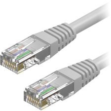 AlzaPower Patch CAT5E UTP 15m, szürke kábel és adapter