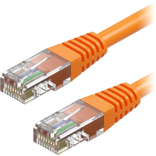 AlzaPower Patch CAT5E UTP 5m, narancssárga kábel és adapter