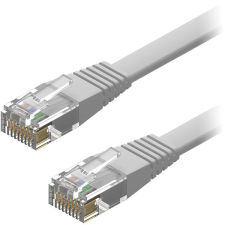 AlzaPower Patch CAT6 UTP Flat, 2m, szürke kábel és adapter