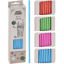 AM/63 Szívószál műanyag többször használatos 50 db/csomag, 22 cm party kellék