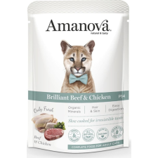 AmaNova Cat GF Pouch P14 Brilliant Beef &amp; Chicken 85 g macskaeledel