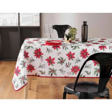  Amarilla karácsonyi asztalterítő mikulásvirágos szennytaszító 150x240 cm lakástextília