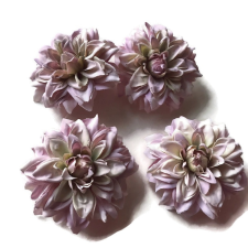 Amarillis Művirág - mályva dália virágfej - 4 fej dekorációs kellék