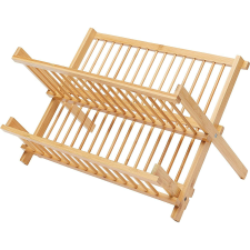 Amazon Basics bambusz edénytartó állvány, összecsukható, 2 szint, 43x31,6x25,5 cm konyhai eszköz