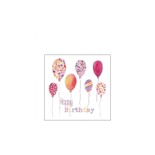  AMB.12516295 Birthday Balloons papírszalvéta 25x25cm,20db-os asztalterítő és szalvéta