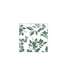 AMB.12518046 Leaves and berries white papírszalvéta 25x25cm, 20db-os higiéniai papíráru