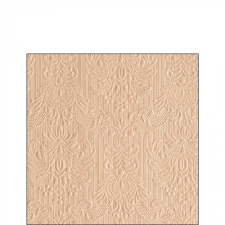  AMB.12518066 Elegance beige dombornyomott papírszalvéta 25x25cm,15db-os papírárú, csomagoló és tárolóeszköz