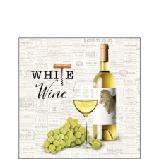 AMB.12518830 White wine papírszalvéta 25x25cm,20db-os papírárú, csomagoló és tárolóeszköz