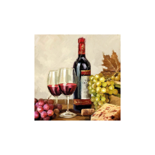 AMB.13310235 Wine & Grapes papírszalvéta 33x33cm, 20db-os higiéniai papíráru