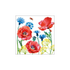  AMB.13313270 Cornflower and Poppy papírszalvéta 33x33cm,20db-os asztalterítő és szalvéta