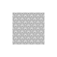AMB.13313736 Art Deco Silver White papírszalvéta 33x33cm,20db-os asztalterítő és szalvéta