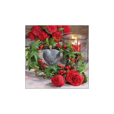 AMB.13314475 Roses And Ivy papírszalvéta 33x33cm, 20db-os asztalterítő és szalvéta