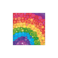 AMB.13315955 Aquarell Rainbow Red papírszalvéta 33x33cm,20db-os asztalterítő és szalvéta