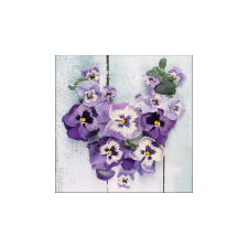  AMB.13316070 Pansy Heart papírszalvéta 33x33cm, 20db-os asztalterítő és szalvéta