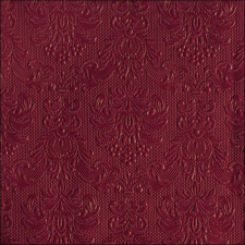  AMB.13317576 Elegance ruby red dombornyomott papírszalvéta 33x33cm, 15db-os papírárú, csomagoló és tárolóeszköz