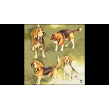 AMB.13317765 Beagles papírszalvéta 33x33cm, 20db-os asztalterítő és szalvéta