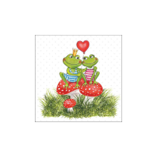 AMB.13318180 Frogs in love papírszalvéta 33x33cm, 20db-os papírárú, csomagoló és tárolóeszköz