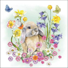 AMB.13318305 Little rabbit papírszalvéta 33x33cm, 20db-os papírárú, csomagoló és tárolóeszköz