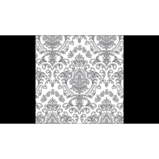  AMB.13319113 Baroque ornament silver papírszalvéta 33x33cm, 20db-os asztalterítő és szalvéta