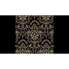 AMB.13319268 Baroque ornament black papírszalvéta 33x33cm, 20db-os asztalterítő és szalvéta