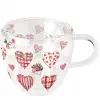  AMB.14419745 Lovely Hearts duplafalú borosilicate üvegcsésze 0,25l