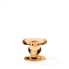  AMB.17134532 Üveg gyertyatartó 7x9cm,világos barna gyertyatartó