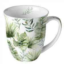  AMB.18418215 Jungle leaves white porcelánbögre 0,4l bögrék, csészék