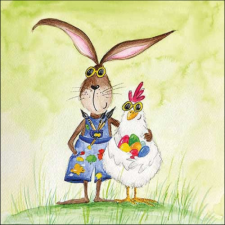 AMB.23318410 Sunny Easter papírszalvéta 33x33cm,20db-os papírárú, csomagoló és tárolóeszköz