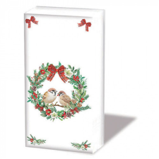  AMB.32218870 Sparrows in wreath papírzsebkendő 10db-os papírárú, csomagoló és tárolóeszköz