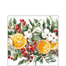  AMB.32519935 Winter Oranges papírszalvéta 25x25cm, 20db-os papírárú, csomagoló és tárolóeszköz