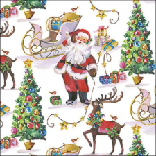 AMB.33317850 Laughing santa papírszalvéta 33x33cm, 20db-os papírárú, csomagoló és tárolóeszköz