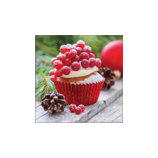 AMB.33317965 Christmas cupcake papírszalvéta 33x33cm, 20db-os papírárú, csomagoló és tárolóeszköz