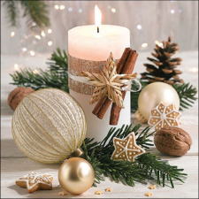 AMB.33318030 Christmas decoration papírszalvéta 33x33cm, 20db-os papírárú, csomagoló és tárolóeszköz