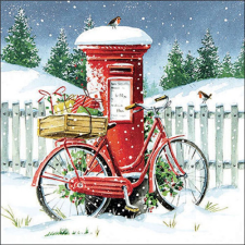  AMB.33318920 Delivery bike papírszalvéta 33x33cm, 20db-os papírárú, csomagoló és tárolóeszköz