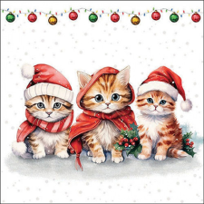  AMB.33319105 Funny cute kittens papírszalvéta 33x33cm, 20db-os papírárú, csomagoló és tárolóeszköz