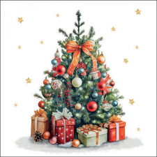  AMB.33319175 Decorated Christmas tree papírszalvéta 33x33cm, 20db-os papírárú, csomagoló és tárolóeszköz
