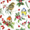  AMB.33319955 Birds in Winter papírszalvéta 33x33cm, 20db-os