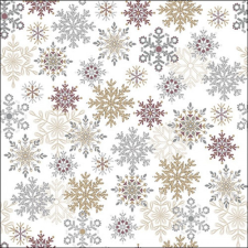  AMB.33320225 Snowflakes all over white papírszalvéta 33x33cm, 20db-os papírárú, csomagoló és tárolóeszköz