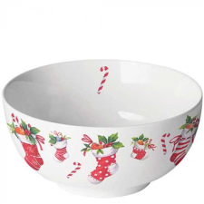  AMB.34820200 X-mas stockings white porcelántál 6,5x14cm konyhai eszköz