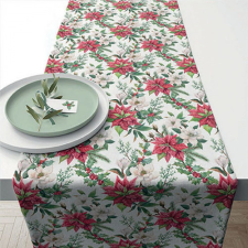  AMB.36618875 Christmas florals asztali futó 40x150cm, 100% pamut party kellék